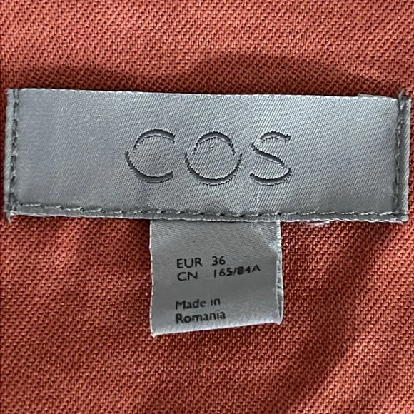 COS Wool Blend Hi Low Jacket in Terra Cotta - Size 36 EU/6 US - Picture 4 of 8